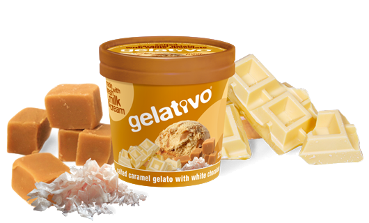 salted caramel gelato with white chocolate
